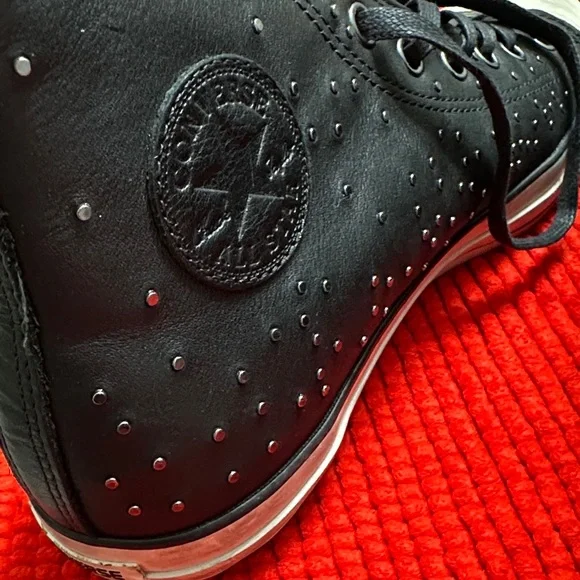 Converse X John Varvatos Black High-Top Men’s Leather Sneakers - Picture 5 of 7